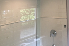 Barn door shower