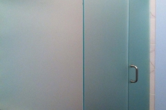 Acid etch frosted shower enclosure