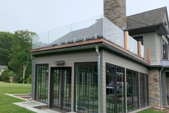 Custom 1/2 inch tempered glass railing for master bedroom