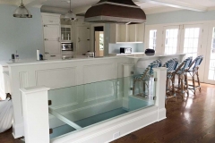 Custom glass railing, fixed