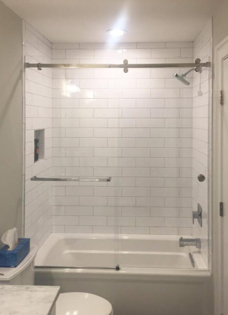 A Sliding Shower Door, How To Install Sliding Glass Door On Bathtub